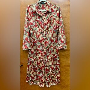 Sugar + Lips paisley shirt dress